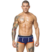 Popcorn Mesh Four-corner Underpants Mens Pure Cotton Flat Corner Pants