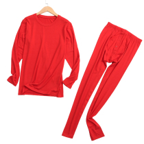 Mens middle-aged and old mens annual underwear suit is a cow elastic base cotton sweater for the elderly warm autumn trousers