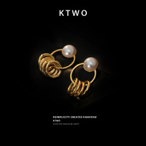 French advanced sense simple pearl stud earrings female Korean new fashion ins tide Net Red cold wind earrings