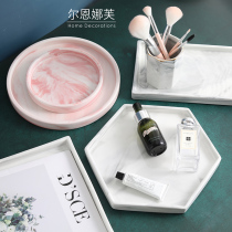 Ceramic storage plate Makeup brush Nordic storage box Door entrance key remote control desktop sundries jewelry tray