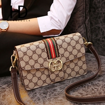  HEANEDUCK French niche Western style womens bag 2020 new messenger bag womens fashion printed stitching small square bag