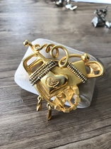 Vintage Christian Lac roix mechanical punk love brooch 3680 deposit 1850