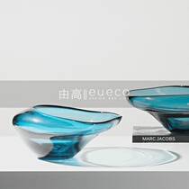 Minimalist transparent glass Fruit tray Fruit Basin Living-room Living Room Table Tray Containing Trays Home Ornament Desktop Pendulum