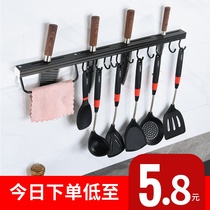 Kitchen Hook Rack Free of perforated wall wall-mounted hanging bar Powerful Viscose Glue Hook Containing rack Hook Shelve Shelve