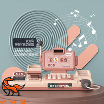 Childrens cash register toy simulation multi-function cashier girl House set real shopping can scan WeChat
