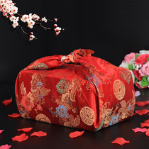 Wedding supplies Chinese wedding bride dowry creative embroidery large red leather bronzing cloth