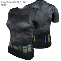 UA Andma Heroes Superman Women Stretch Exercise Short Sleeve Fitness Running Quick Dry Tight Tight Shirt