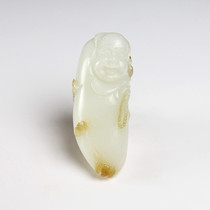 Laoshan Jade Hetian Jade Sugar White Sheep Fat Jade Buddha Jade Quality Smooth and Delicate Glittering and Oily