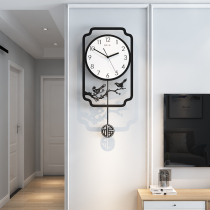 New Chinese style clock wall clock Living room household fashion personality creative atmosphere Chinese style net celebrity art decoration clock