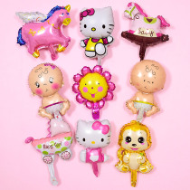 Cute cartoon aluminum film Balloon Birthday party aluminum foil balloon baby bear full moon decoration childrens balloon