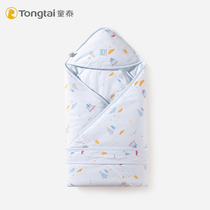 Tong Taixin newborn baby quilt autumn and winter pure cotton thin quilted warm blanket swaddle quilt small quilt 90cm
