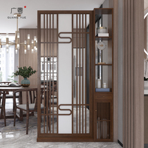 New Chinese Screen Xuanguan cabinet Shielded Living Room Bedroom Modern Simple Solid Wood Entrance Screen Partition Cabinet