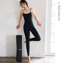  L RECNAVA FITNESS CLOTHING ONE-piece YOGA suit WITH CHEST pad beauty back sling HIGH waist ELASTIC QUICK-drying SPORTS SUIT