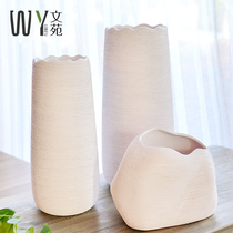  Modern simple creative fashion dining table Ceramic vase handmade dried flower arrangement living room Nordic decoration Home flower