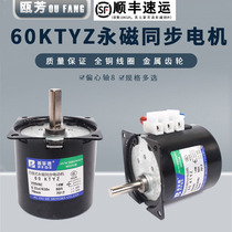 60KTYZ permanent magnet synchronous motor low speed micro motor 5 15 20 50 rpm AC 220V14w eccentric shaft 8