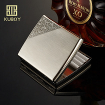  Hong Kong KUBOY cigarette case mens and womens 20-pack cigarette case personality creative cigarette case stainless steel ultra-thin fashion cigarette case