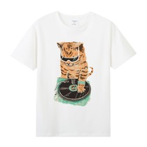 Artsy Half Sleeve 2018 New Fashion Cotton Short Sleeve T-Shirt Men Summer Bottoming Cat Melee Meteor Loose