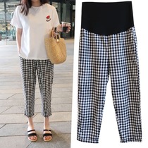 Pregnant woman pants spring outside wearing long pants loose spring and autumn slim fit fashion casual broadlegged pants Chauma spring clothes little subs