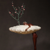 (Limited Sculpture) Tianjin Meiyuan Chen Lingping The Night is also a Dream of White Day 116x53x34 5cm