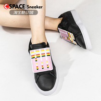 Cspace Puma Basket Badge black and white womens classic board shoes small white shoes 369183-01-02