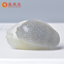 Fengfeihuang Xinjiang Hetian Jade seed Fish pendant has more than year jade pendant men and women jade necklace baby pendant