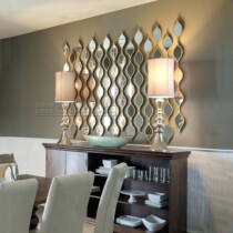 European style bar combination hanging mirror wall decoration mirror TV sofa background wall mirror porch mirror porch hanging can be customized