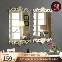 Dresser Wall Wall-mounted Retro Genguan Living-room Veranda Restaurant Wall Deco Mirror Creative Hanging High Definition Cosmetic Mirror