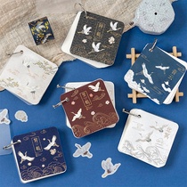 See the crane return to the court cultural creation portable note ring buckle small book note blank word card fan you portable note book
