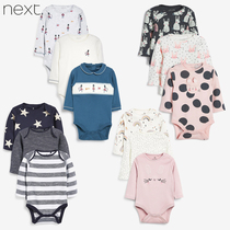 Spot British Next baby cotton long-sleeved triangle romper baby bag fart clothes newborn bag hip clothes romper
