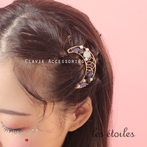 Japan z brand zoule with Japanese rhinestone pearl moon hairpin hair ornament planet