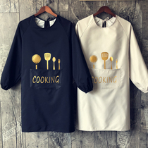 Erasable Kitchen long sleeves Home waterproof oil proof apron Cooking Hood Clothing Day Style Fashion Ladies custom Inprint