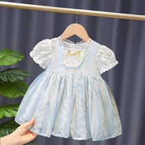 South Korea Loretta Womens Baby Girl Dress Summer Ocean Qi Childrens Birthday Gown Girl Princess Dress