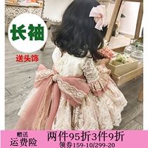 Small flower boy gown female baby Spanish palace windy princess dresses spring summer 1-6 years old foreign air Lolita dress 3