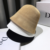 Japanese fashion bucket hat female summer niche fishermans hat cover Joker cotton and linen breathable Bell type basin hat Korean version of tide