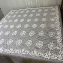 Foreign trade new milky white Original single European style rice hollowed-out lace tablectable cloth table cloth table flag decoration