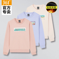 361 sports necropolis for women 2021 spring and autumn new plus suede thickened cover headwear 361 degrees round collar casual blouses woman