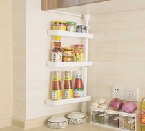 Telescopic pole storage rack nail-free non-perforated telescopic single-pole storage rack rotatable kitchen