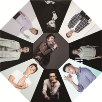 Wiliam Starry Sky Custom Made of Chen Weiwei Surrounding Sunny Umbrellas Folding Sun Umbrella Sunscreen Three Fold Fully Automatic