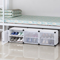 Simple dust-proof shoe cabinet college student dorm houses artifacts mini-bed bedside desk plastic small shoe shelves