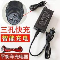 Balance car charger original 6 5 inch 10 balance car children's three-hole head universal battery charger