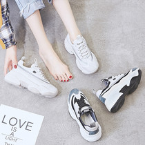 Daddy shoes women 2020 new spring wild casual sports shoes mesh breathable thick sole ins tide women shoes X0307