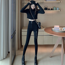 Autumn and winter 2021 new black high-waisted jeans womens skinny skinny pants women