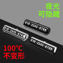 Luminous temporary parking number plate car parking number plate decoration