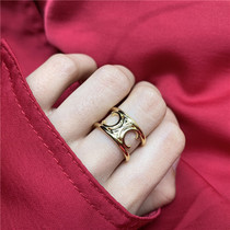 Left ear) celi new ring Arc de Triomphe European and American cold wind gilded opening ring simple fashion trendy people ins