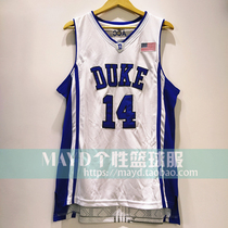 Customized No. 14 Ingram Duke University Jersey Yingge embroidered basketball suit vest mens competition training suit