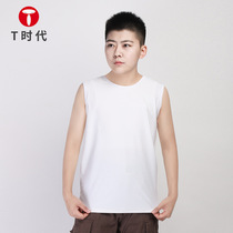Outside Wearing of the Camcuff Chest LESTT Length with wide shoulder loose Chest Cotton Cos Vest Flat Chest Underwear Bunchest Giri