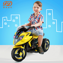 Fengda childrens electric motorcycle baby can sit three-wheeled electric stroller childrens charging battery car toy car