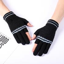 Photography gloves Mens and womens half-finger gloves Professional photographers exposed two-finger gloves to keep warm winter running sports touch screen 