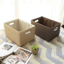 New creative Japanese ppgrass storage basket desktop sundries storage basket environmental protection storage box woven clothing storage box