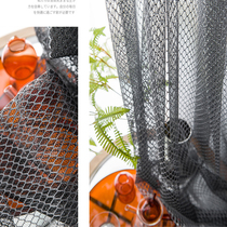 Window screen Curtain White Yarn Curtain New Minimalist Modern Rhomboid Mesh Window Veil room Bedroom Floating Window Veil Window Veil